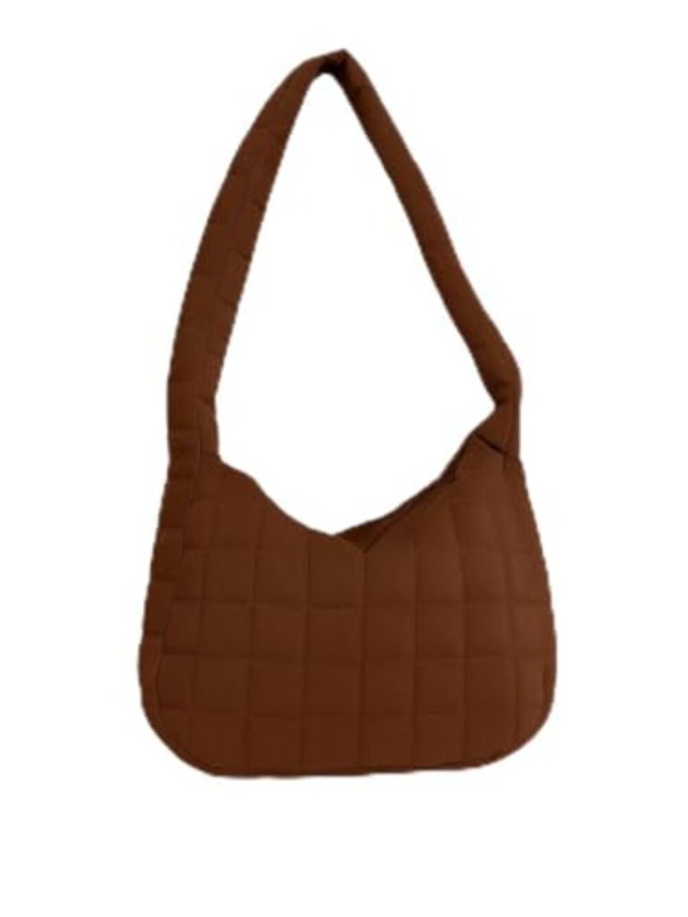 Quilted Puffer Tote Bag for Women, Nylon, Lightweight Travel Hobo Bag, Cotton